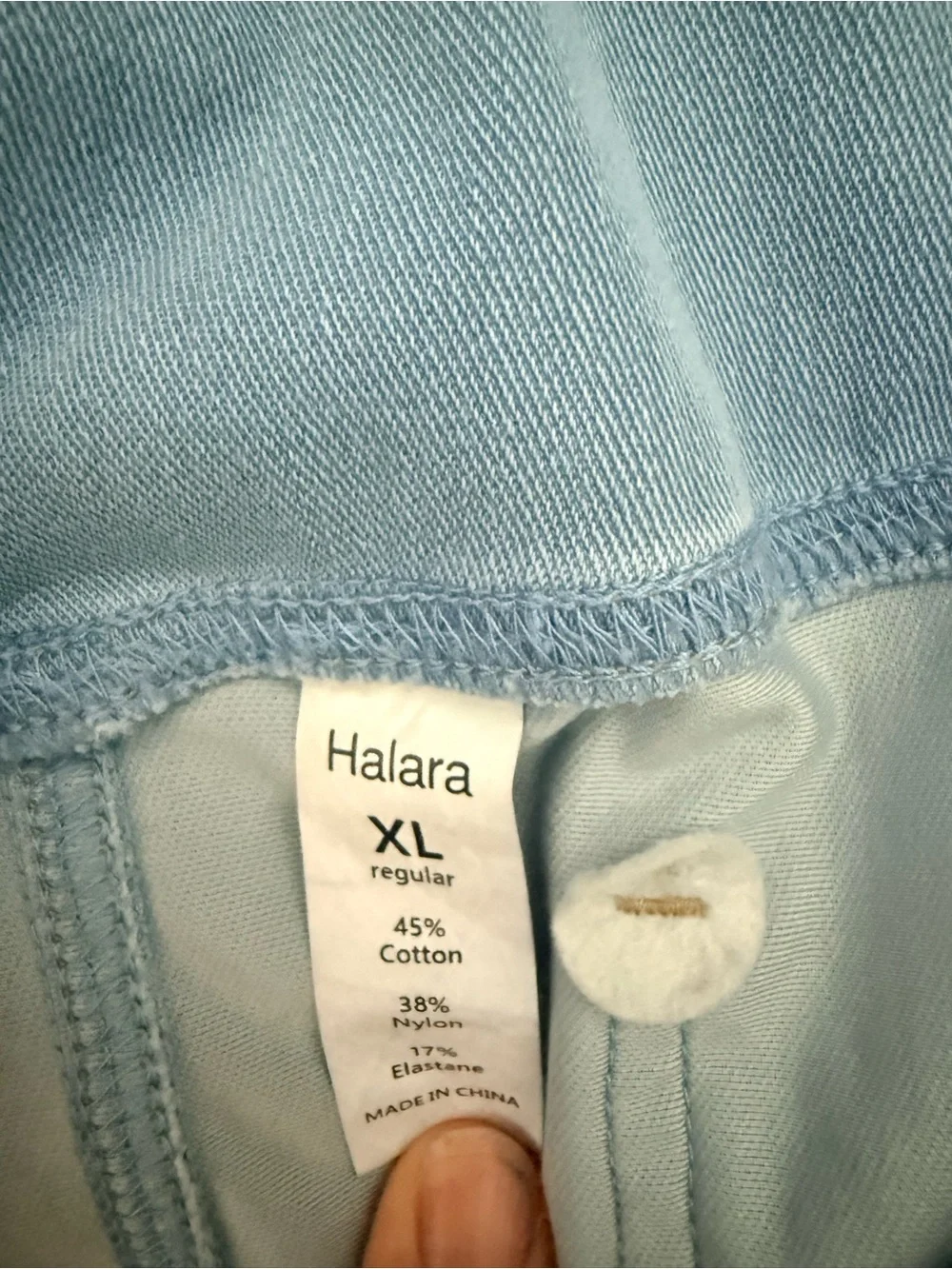 HALARA Pale Blue Pull On Flare Pants -Light Blue XL